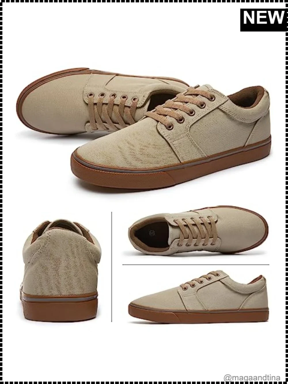 Canvas Sneakers Men's Low Top Lace-Up Tennis Shoes Breathable Casual